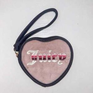 Juicy Couture suede Heart Wristlet